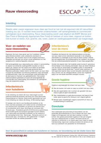 BELANG VAN GOEDE HYGIENE BIJ VOEREN RAUW VLEES AAN UW DIER
